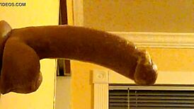 Gay guy in hood, suck that dildo deep!