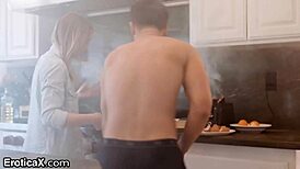 Hot Teen Nailed Hard Over Kitchen Counter, Eroticax!