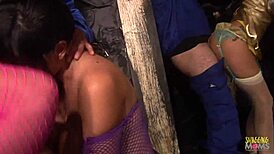 amazing girls bang cunts after work break