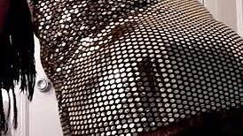 hot crossdresser in that sexy gold tight dress, wanna see?