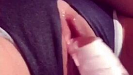 Slutty Girl Squirts Shaved Pussy Masturbation 😈