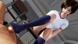 Watch this 3d beauty student ride her classmate's cock?