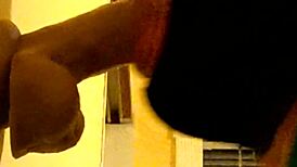 Gay guy in hood, suck that dildo deep!