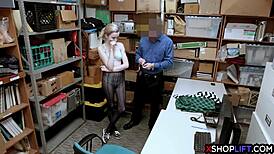 teen 18+ stole thongs at office and sucked cock to avoid jail