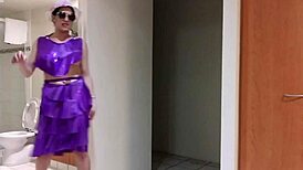 Gorgeous Shemale Stripping Seductively!