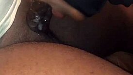 Ebony Woman Engages In Deepthroat With Big Black Cock.