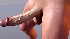 Obrovský biely chuj poskakuje v šokujúcej 3D animácii.