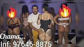 brazilian amateur bárbara lioness gets wild ASSFUCKING at carnival party