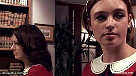 Lezdom Nun Whips Sexy Students in Kinky Group Action!