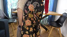 Look at this petite redhead, blindfolded and tied, taking a huge load after hardcore pounding!