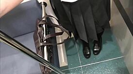 Curious Couple on Rural Train