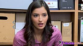 horny officer forces emily to deepthroat his huge cock then fucks her hard