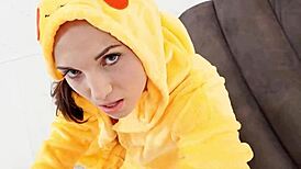 Virgin 18 Sex in Pikachu Costume Stuns Me