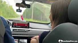 Uber Driver and Boyfriend Banging Me Hard in Outdoor Group Action! 😜