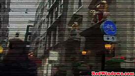 this black dutch hooker in stockings sucks cock before getting fucked hard 😈