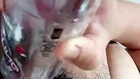 Hey, Nguyen Thi Ngoc Duyen Masturbates with Plastic Bottle