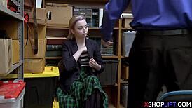 teen 18+ stole thongs at office and sucked cock to avoid jail