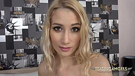 sharon white masturbates with deep eye contact!