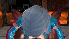 Yo, new stars shine in 3D interracial cartoon with big black cock action!