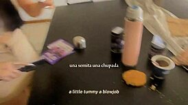 Pretty Sanjuanina Bent Over, Deepthroat, Orgasms with Saggy Tits, Wet Fucking by Semita Cousin