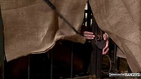 Interracial group watches cuckold humiliation