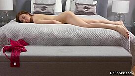 Virgin Kitten Fingers Spread Quim in Defloration Close-Up!