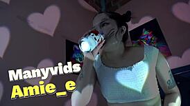 Sloppy dildo deepthroat gagging the asian slut!