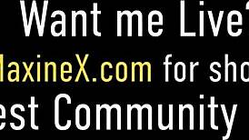 Maxine X Squirts In Bathroom With Dildo.