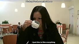 Risky reality sex scene outdoor public pickup