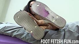 My stinky feet need cleaning in femdom POV fetish!