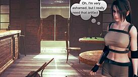 Lara Croft Cosplay Hentai Sex With Man In Animated Manga