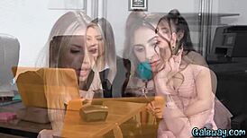 Busty It Girl Penelope Kay Licks And Enjoys Intern Anna Claire Clouds Teen 18+ Muffin In Office