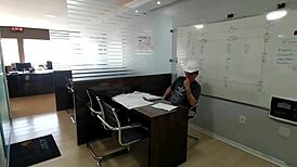 hot milf gets assfucked and creampied on engineering desk 😍