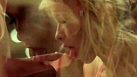 real blonde babe enjoys oral session