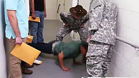 military group handjob in uniform reality scene