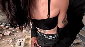 Goth Squatter Girl Cheats and Gets Pounded Hard