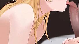 Cute blonde hentai blowjob animation rocks! 😍