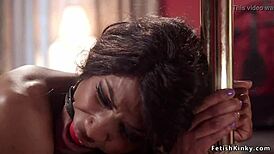 Brunette Anal Bangs Tied Ebony