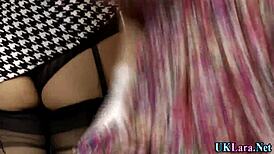 stockings brit tasted with heels and fingering 😍