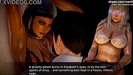 Hey, virgin 18yo asian teen gets deflowered on public train in waifu academy gameplay! 😈