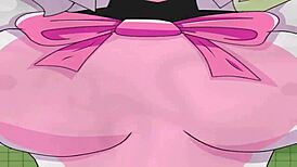 In This Anime Hentai, The Character Mangling Big Boobs In A Wild Scene