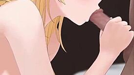 Cute blonde hentai blowjob animation rocks! 😍