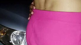 amanda gets horny in garage workout