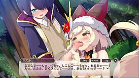 Monster girl passionately sucks cock in intense blowjob