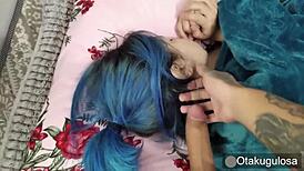 Young Nerd Girl Practices Deepthroat On Shaved Pussy Fun