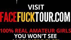 Hot Latina Babe Endures Hardcore Throat Fucking with Monster Cock