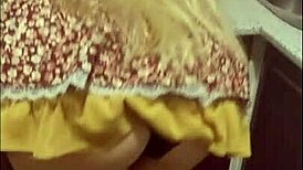 Sex in the kitchen with a maid! Fucked pussy in different poses, cum on chest!