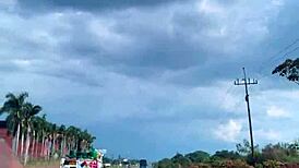 Met a busty pornstar babe and banged her outdoors in five minutes