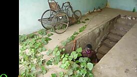 Wet fat teen bends over for big black cock fucking in africa