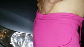 amanda gets horny in garage workout